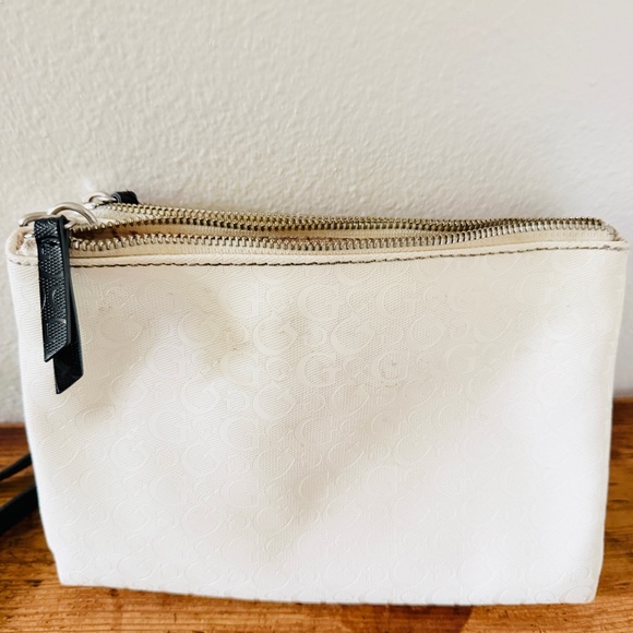 Guess Mini Double Zip Crossbody Bag - Stone White - Picture 6 of 7